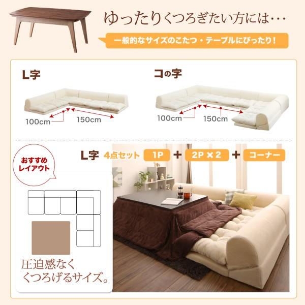 ふわふわなめらかマイクロファイバーフロアコーナーソファ mofli