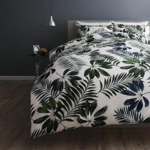 布団カバーセット ベッド用 43×63用 キング4点セット 日本製 綿100％ リーフデザインカバーリング lifea リフィー 布団カバーセット