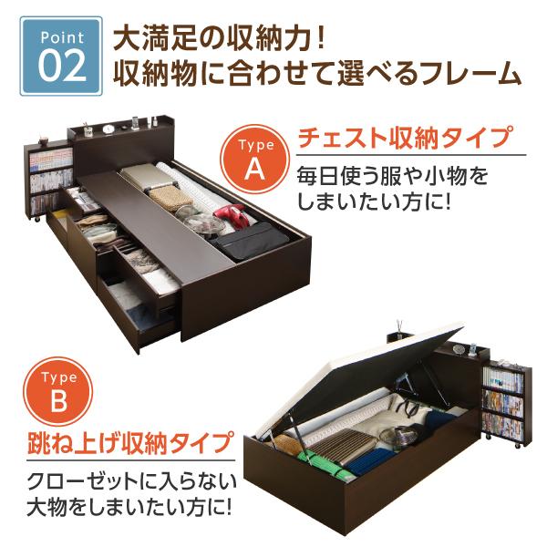 ベッド セミダブルベッド マットレス付き 大容量収納ベッド 組立設置付 セレクトイン プレミアムボンネルコイルマットレス付き チェスト収納 セミダブル_7