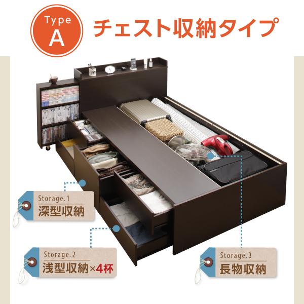 ベッド セミダブルベッド マットレス付き 大容量収納ベッド 組立設置付 セレクトイン プレミアムボンネルコイルマットレス付き チェスト収納 セミダブル_8