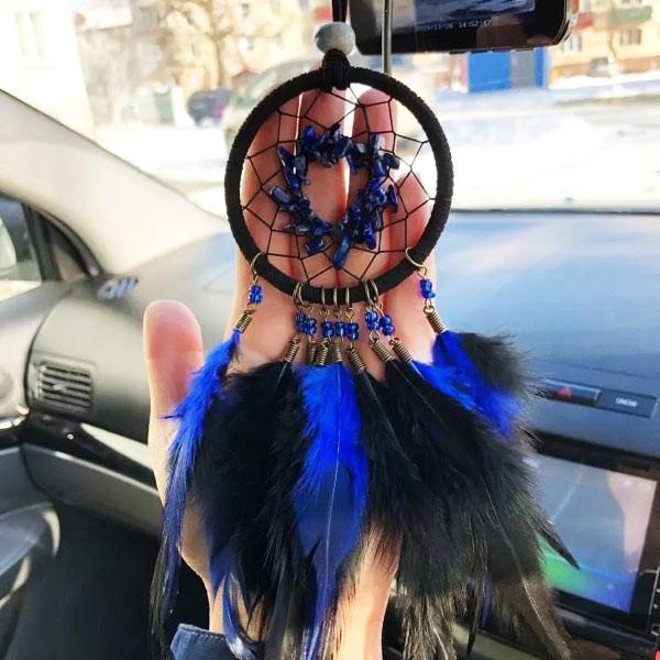 17時まで 当日発送 ドリームキャッチャー 丸 ネイビー