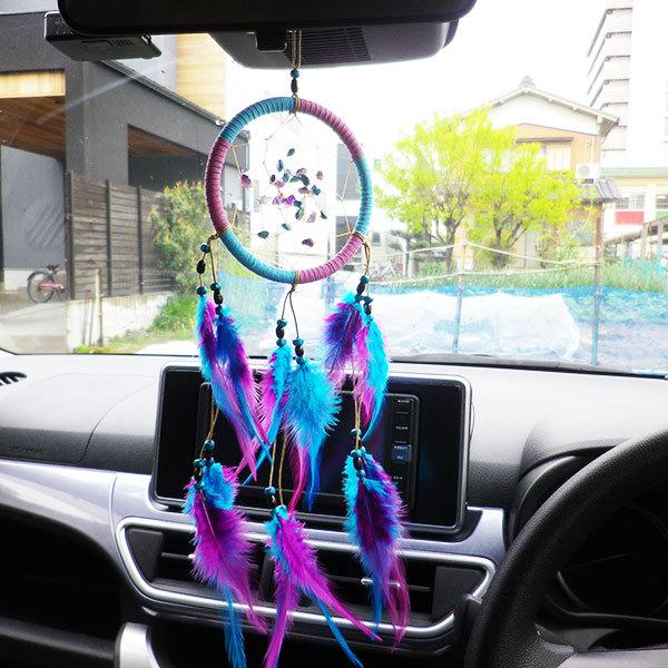 17時まで 当日発送 ドリームキャッチャー 車 カー用品 ルームミラー