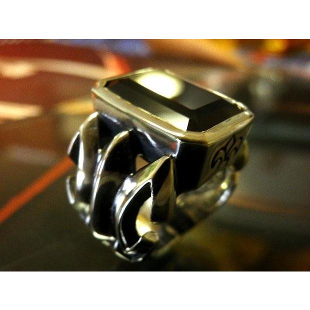 メンズ リング シルバー925 オニキス 指輪 ゴシック系 メンズ リング シルバー925 オニキス 指輪 ゴシック系