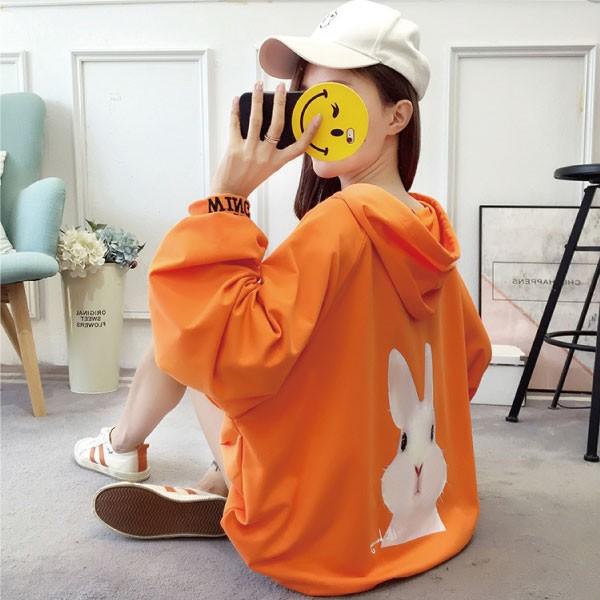 うさぎパーカー うさぎトレーナー オーバーサイズパーカー