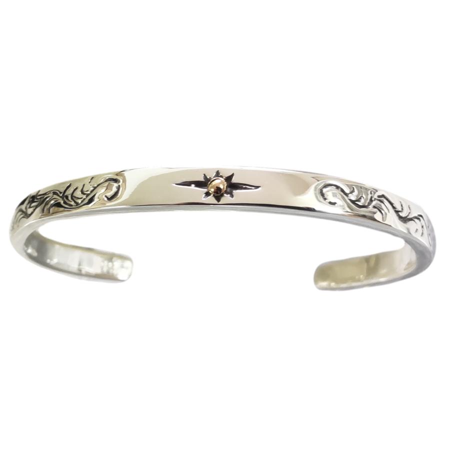 silver925無垢　【新品未使用】ネイティブ　太陽　バングル　シルバー925 バングル シルバー925 太陽 アラベスク 唐草 ネイティブ cmy161118-5