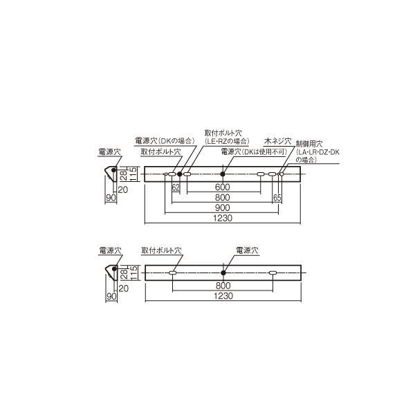 法人様限定】【NNLK41511J】パナソニック 天井直付型 40形 器具本体