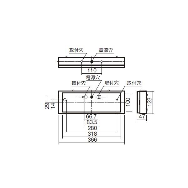 【法人様限定】【NNF11930 LE1】パナソニック LED標示灯壁埋込型壁面・天井面取付兼用型 定格出力型 昼白色 5000K Ra75 panasonic/代引き不可品 | Panasonic | 01
