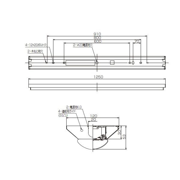 【LEKT412403WW-LS9】東芝 LEDベースライト 40タイプ 直付形 W120 温白色 3500K 【TOSHIBA】 | TOSHIBA | 01