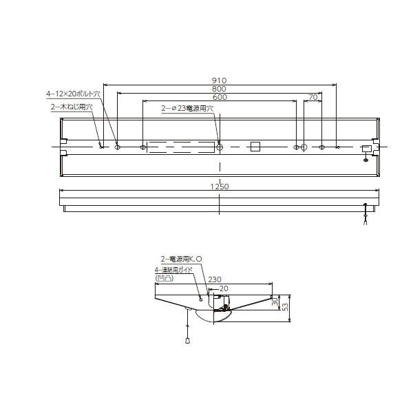 【LEKT423323PW-LS9】東芝 LEDベースライト 40タイプ 直付形 W230 プルスイッチ付 白色 4000K 【TOSHIBA】 | TOSHIBA | 01