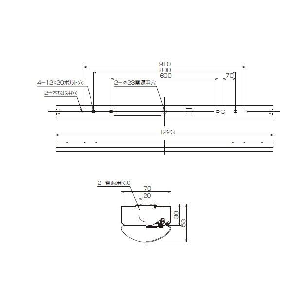 【LEKT407323W-LS9】東芝 LEDベースライト 40タイプ 直付形 W70 白色 4000K 【TOSHIBA】 | TOSHIBA | 01