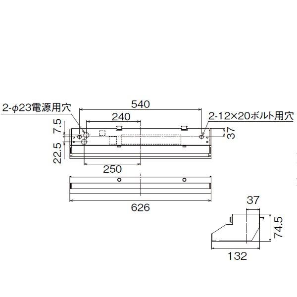【LEDT-20260WW-LD9】東芝 LED 2面配光間接光器具 20タイプ 温白色（相関色温度3500K） 【TOSHIBA】 |  | 01