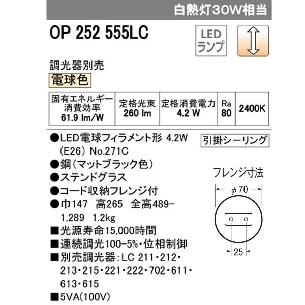 【OP252555LC】オーデリック ペンダントライト LED電球フィラメント形 【odelic】 | ODELIC | 01