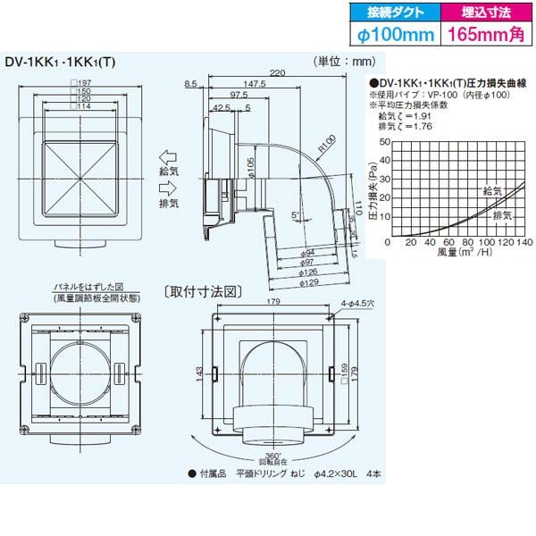 【DV-1KK1】東芝 システム部材 給排気グリル 樹脂製（風量調節形） エルボ付給排気グリル 【TOSHIBA】 | TOSHIBA | 01