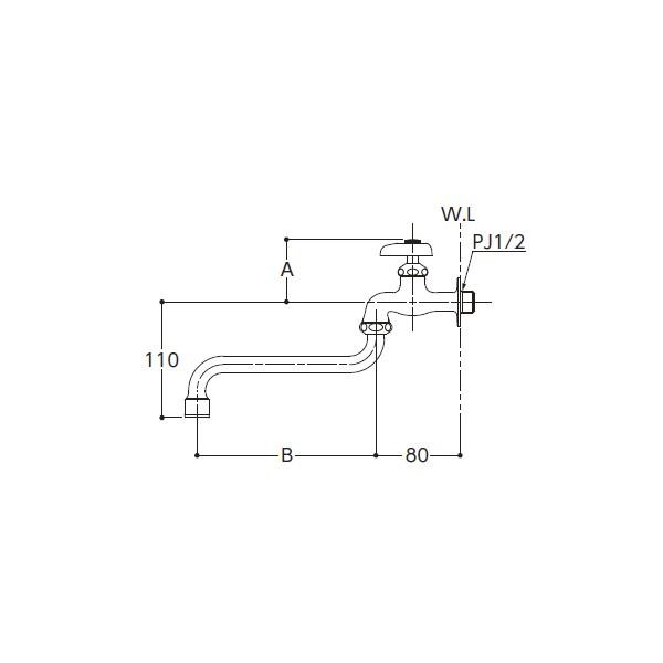 【T130AUN13C】TOTO 横水栓 スパウト回転式・泡まつキャップ付き 【トートー】 | TOTO | 01