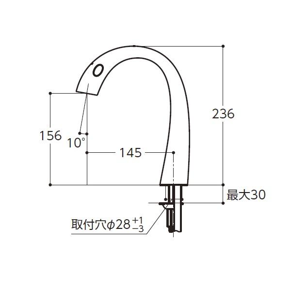 【TLP01S01J】TOTO ZN 台付自動水栓 AC100Vタイプ 【トートー】 | TOTO | 01