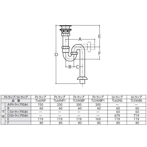 【TL60NP】TOTO 水栓金具 洗面器用排水金具（25mm） 【トートー】 | TOTO | 01