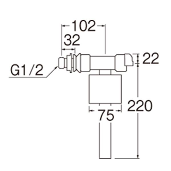 【V530-5X-13】 三栄 万能ロータンクボールタップ トイレ部材 | SANEI（水栓金具） | 01