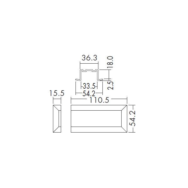大光電機 DP-36328 ダクトレール LUMILINE ルミライン 直付専用型用パーツ L型ジョイナー 照明器具部材