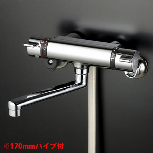 【KF800T】 浴室水栓 シャワー KVK サーモスタット式 170mmパイプ付 | KVK