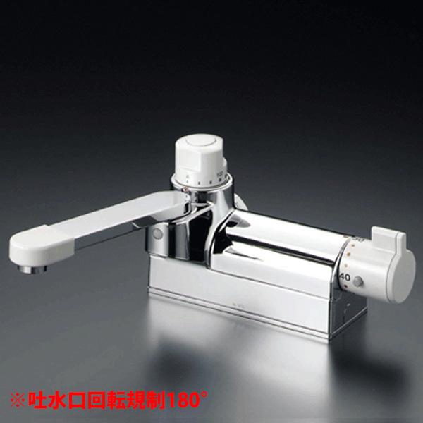 【KM298G】 浴室水栓 シャワー KVK デッキ形定量止水付サーモスタット式混合水栓 | KVK