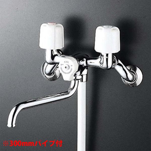 【KF30N2-R30】 浴室水栓 KVK 2ハンドルシャワー 300mmパイプ付 | KVK