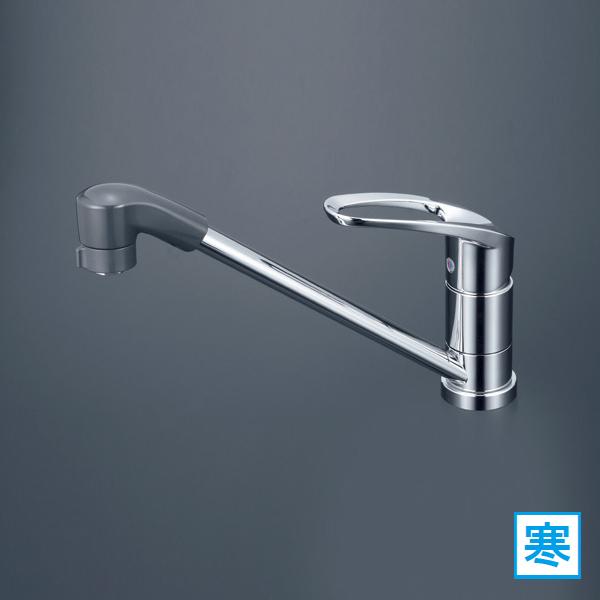 【KM5011ZTF】 KVK キッチン 混合水栓 首振りシャワー付き シングルレバー 寒冷地用 | KVK