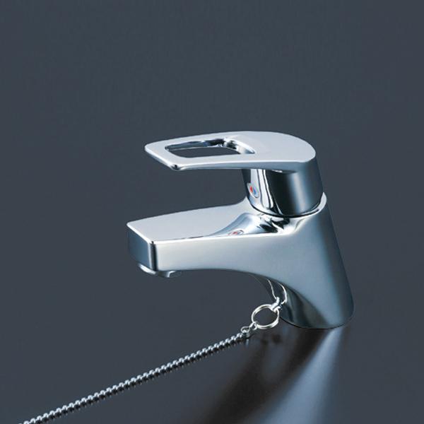 【KM7001TGS】 KVK 洗面 化粧室 シングルレバー 混合水栓 ゴム栓付 | KVK