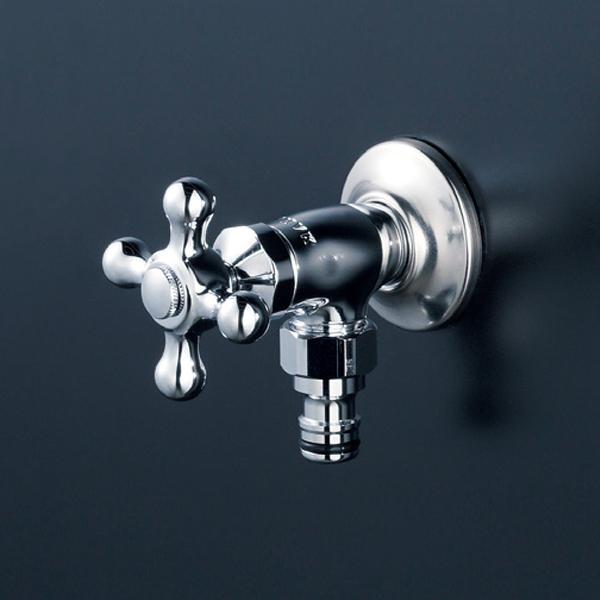 【K115CSPJ】 KVK 水栓 ガーデニング用 屋外ホース接続ニップル付水栓 | KVK