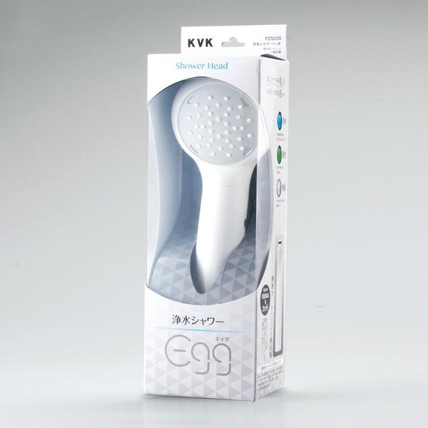 【PZS320】 KVK 水栓 節水タイプの快適浄水シャワー 浄水シャワーヘッドegg エッグ | KVK