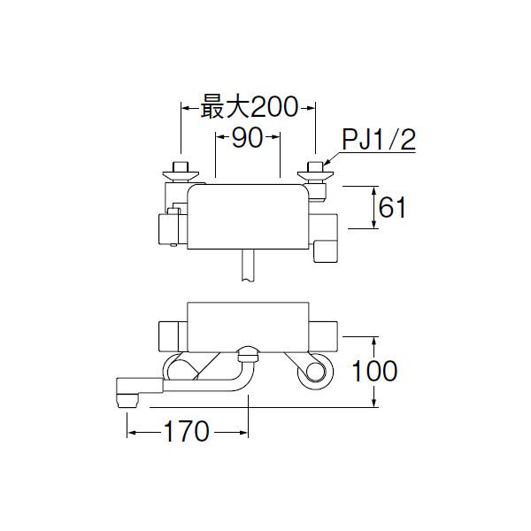 【SK1821DK-13】三栄 サーモシャワー混合栓 ※寒冷地用 SANEI | SANEI（水栓金具） | 01