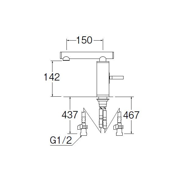【K4730JV-JD-13】三栄 混合栓 ワンホール シングルレバー洗面 ※受注生産品 SANEI | SANEI（水栓金具） | 01