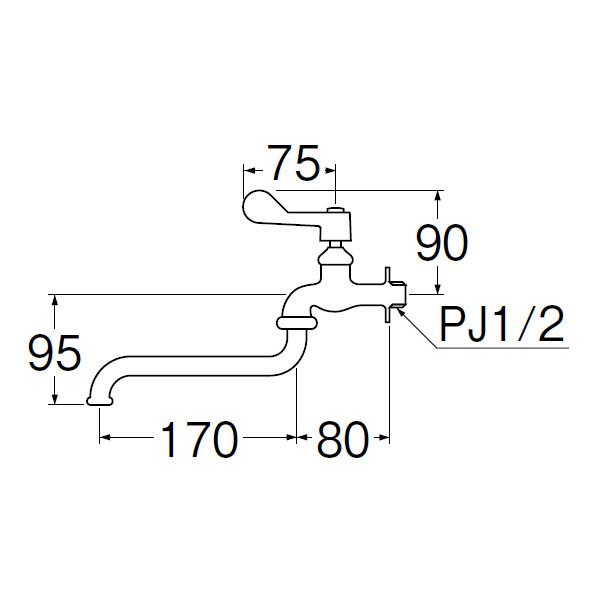 【A1310-13】三栄 自在水栓 自在パイプ 厨房用 共用形 SANEI | SANEI（水栓金具） | 01