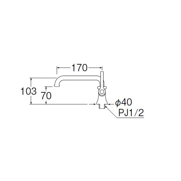 【A5311-13】三栄 自在水栓 自在パイプ 厨房用立形 共用形 SANEI | SANEI（水栓金具） | 01