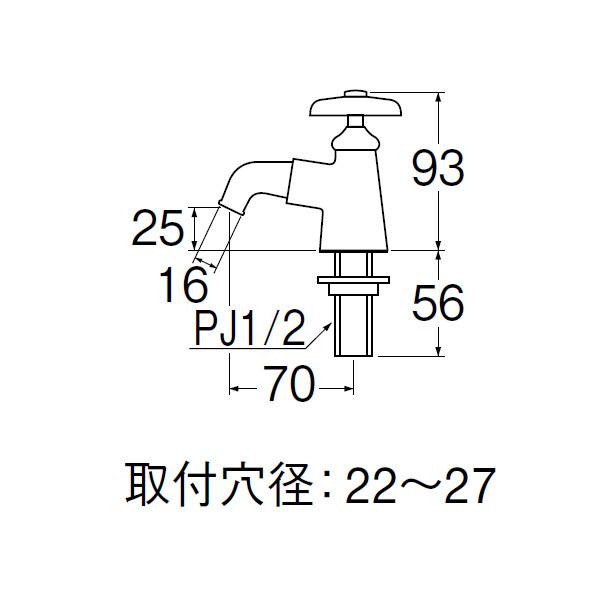 【Y52J-13】三栄 万能ホーム立水栓 固定コマ仕様 SANEI | SANEI（水栓金具） | 01