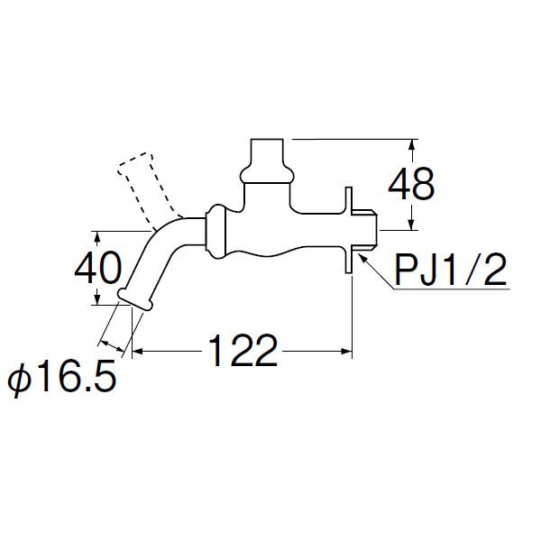 【JY16J-13】三栄 水栓 POS付商品 共用万能ホーム水栓 SANEI | SANEI（水栓金具） | 01