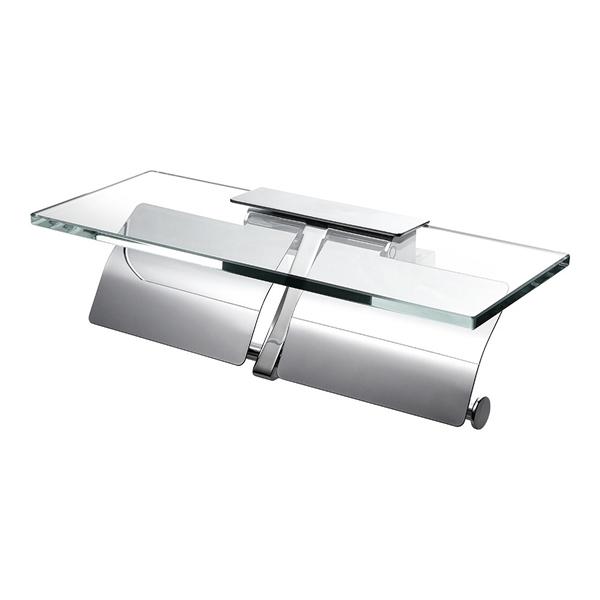 【W2808】三栄 インテリアアクセサリー ダブルペーパーホルダー棚付 SANEI | SANEI（水栓金具）