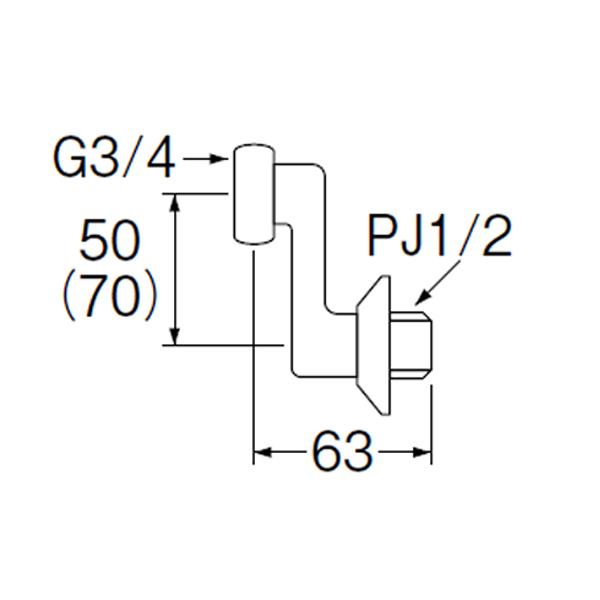 【U3-1X-50】三栄 水栓部品 偏心管 SANEI | SANEI（水栓金具） | 01