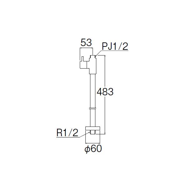 【V2161-X2-13】三栄 バルブ ボールタップ ストレート形止水栓 共用形 ヘリューズナシ SANEI | SANEI（水栓金具） | 01