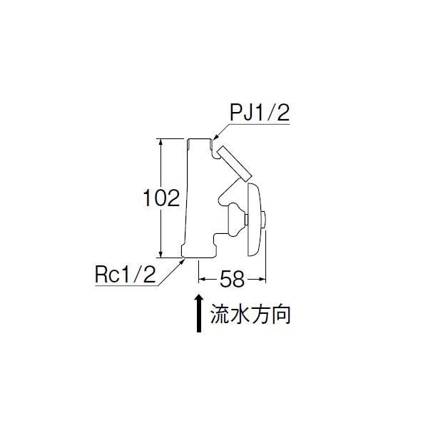 【V29-1-13】三栄 バルブ ボールタップ ストレーナ45 °化粧バルブ 共用形 SANEI | SANEI（水栓金具） | 01