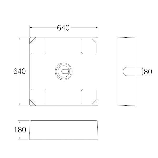 【H546-640】三栄 洗濯機用品 洗濯機パン 床上配管用 SANEI | SANEI（水栓金具） | 01