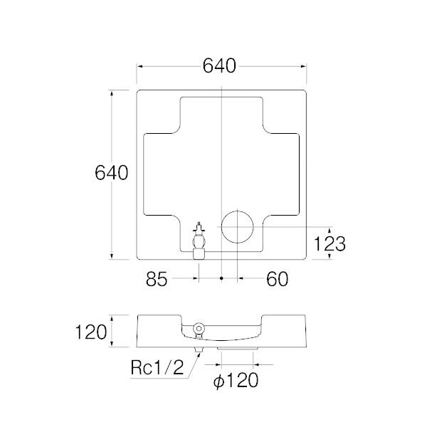 【H5410S-640】三栄 洗濯機用品 洗濯機パン 洗濯機用水栓付 SANEI | SANEI（水栓金具） | 01