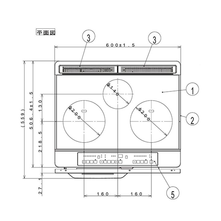 【ZEFZR6H21PSK-E】クリナップ 間口60cm 2口IH + ラジエントヒーター ラクエラ シルバー/ブラック 光センサー 両面グリル | クリナップ | 01