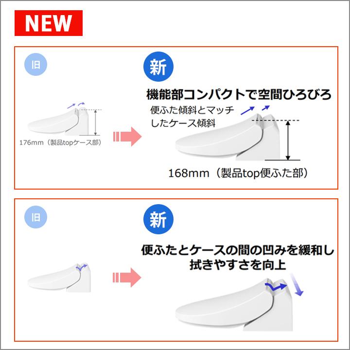 【TCF2223E】トートー ウォシュレット BV2 ＼ 受注色：パステルアイボリー(SC1) ／ 脱臭機能付き 暖房便座 (旧品番TCF2222E) TOTO｜comparte｜04