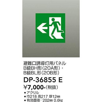 【DP-36855E】DAIKO 誘導灯パネル B級・BH形（20A形）/B級・BL形（20B形） 防災照明 誘導灯 大光電機 | 大光電機 | 01