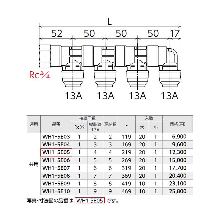 【WH1-5E06】オンダ製作所 ダブルロックジョイント 5E型 回転ヘッダー IN Rc3/4×OUT 13A L269 小ロット(1台) ONDA | オンダ製作所 | 01