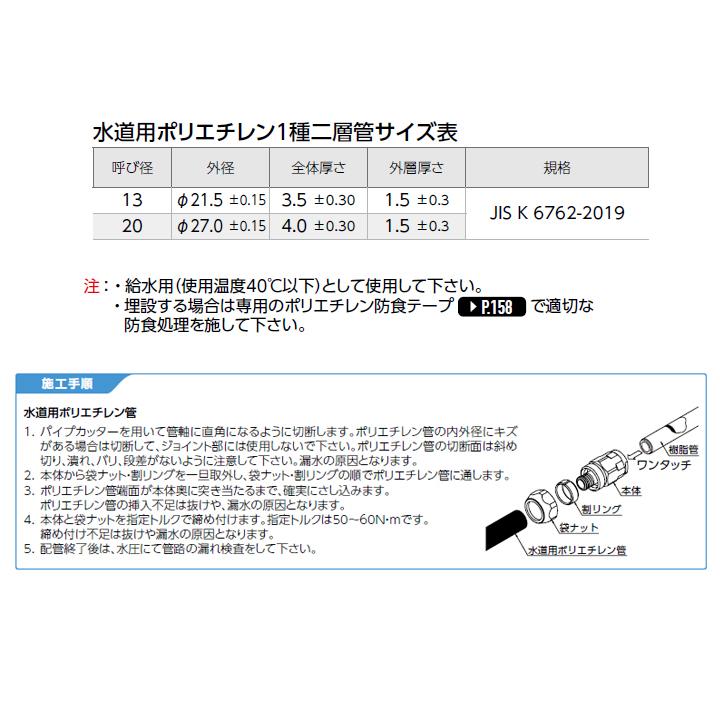 【WJ31-1313C-S】オンダ製作所 ダブルロックジョイント WJ31型 ポリ管変換アダプター 小ロット(10台) ONDA | オンダ製作所 | 02
