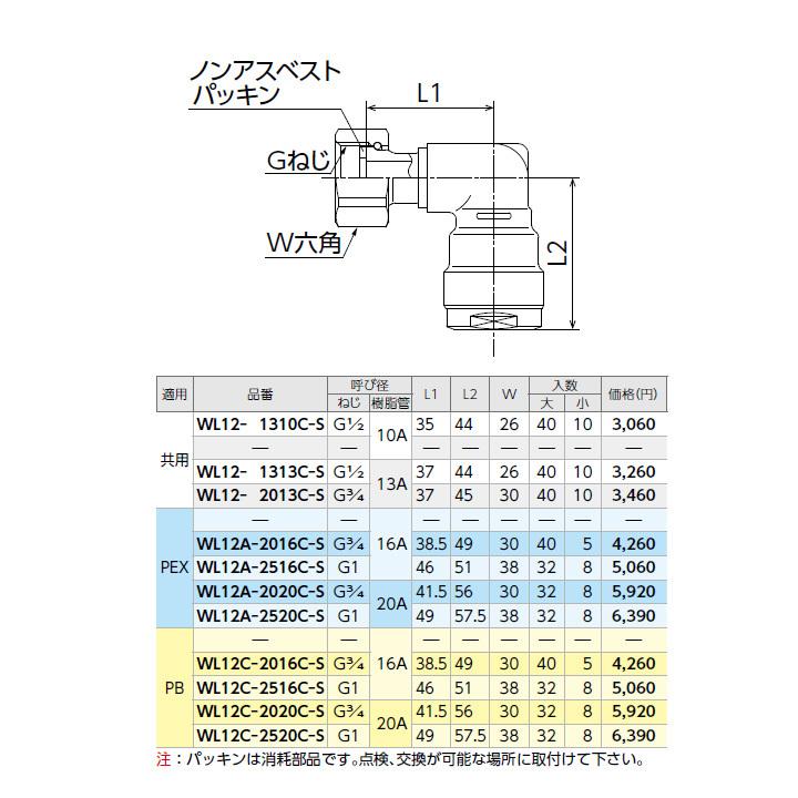 【WL12A-2520C-S】オンダ製作所 ダブルロックジョイント WL12型 エルボアダプター 小ロット(8台) ONDA | オンダ製作所 | 01
