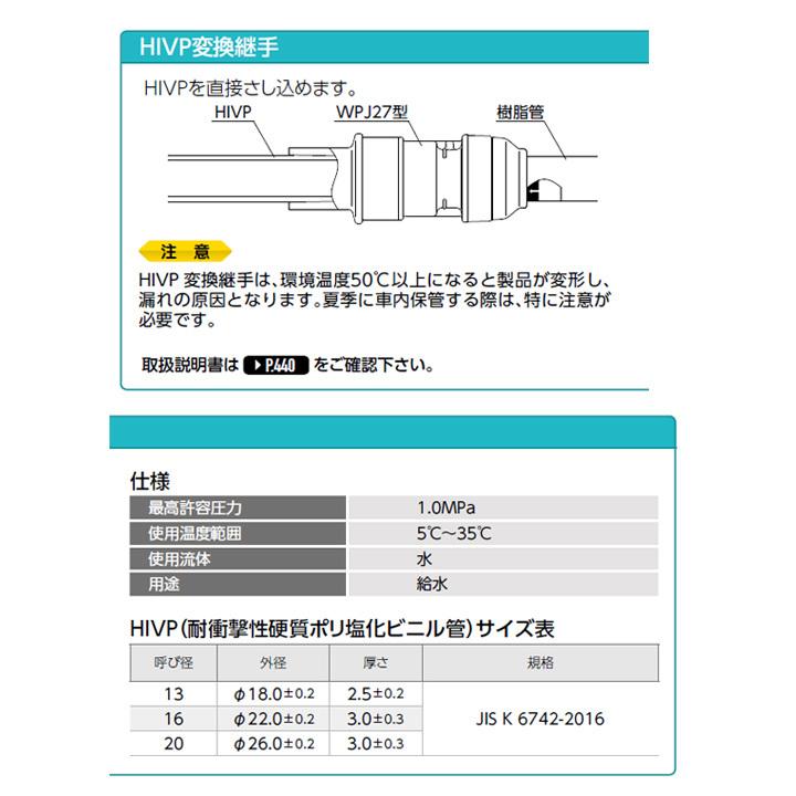 【WPJ27C-2020-S】オンダ製作所 ダブルロックジョイント WPJ27型 HIVP変換アダプター L122.5 小ロット(5台) ONDA_2
