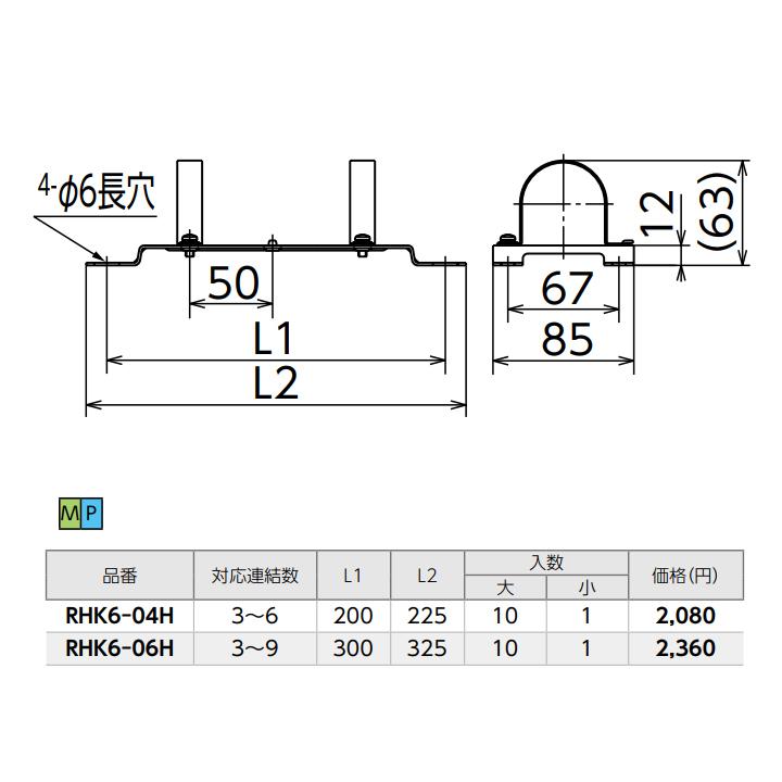 【RHK6-04H】オンダ製作所 ダブルロックジョイント ヘッダー取付金具 RHK6型・低床仕様 10mm 保温材仕様 小ロット(1台) ONDA | オンダ製作所 | 01