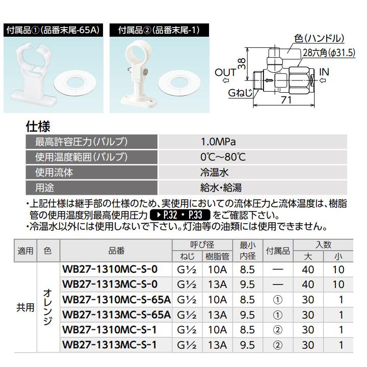 WB27-1310MC-S-0】オンダ製作所 ダブルロックジョイント 流量 WB27-1310MC-S-0】オンダ製作所 ダブルロックジョイント 流量